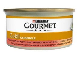 Gourmet Gold Kaczka i indyk w brązowym sosie 85g