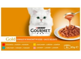 Gourmet Gold Mix Wołowina/Kurczak/Tuńczyk/Łosoś 4x85g