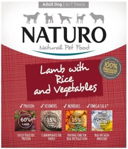 Naturo Adult Jagnięcina z ryżem i warzywami 400g
