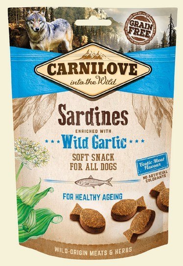 Carnilove Dog Snack Fresh Soft Sardines+Wild Garlic 200g Carnilove Dog Snack Fresh Soft Sardines+Wild Garlic 200g