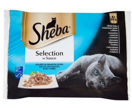 SHEBA SELECTION IN SAUCE RYBNE SMAKI 4X85G