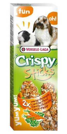 Versele-Laga Crispy Sticks Rabbit & Guinea Pig Carrot - kolby dla królików i świnek z marchewką 110g