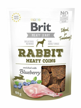 BRIT SNACK JERKY RABBIT COINS 80g