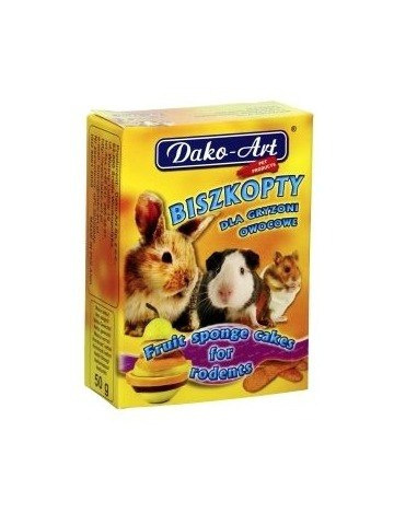 DAKO-ART Biszkopty owocowe dla gryzoni 50g DAKO-ART Biszkopty owocowe dla gryzoni 50g