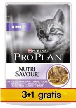 Purina Pro Plan Cat Junior saszetka 4x85g 3+1 gratis
