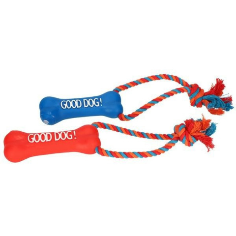 DINGO ZABAWKA VINYL KOŚĆ+SZNUR NIEBIESKA 13cm DINGO ZABAWKA VINYL KOŚĆ+SZNUR NIEBIESKA 13cm