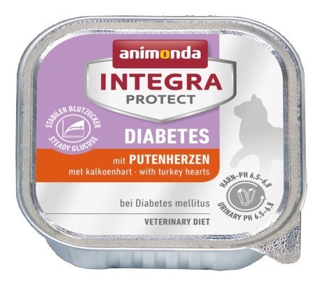 Animonda Integra Protect Diabetes dla kota - z sercami indyka tacka 100g