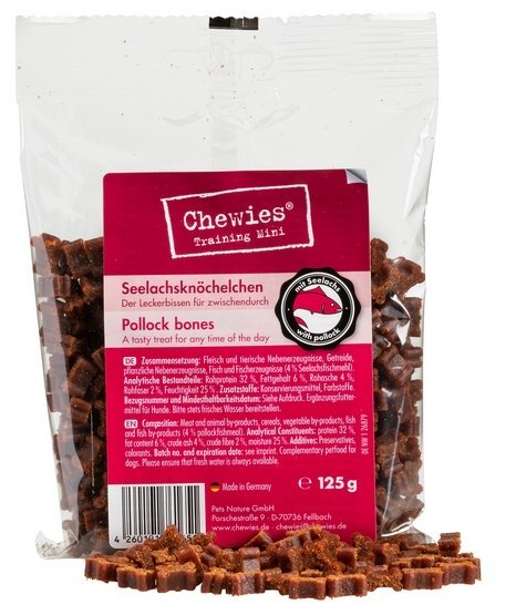 Chewies Training Kosteczki Mini Łosoś 125g