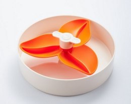 Spin Interaktywna miska Flower/Spin biało-pomarańczowa