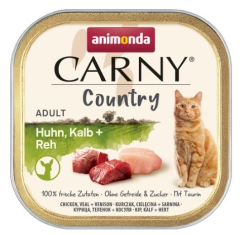 Animonda Carny Country Adult Kurczak, Cielęcina i Sarnina tacka 100g