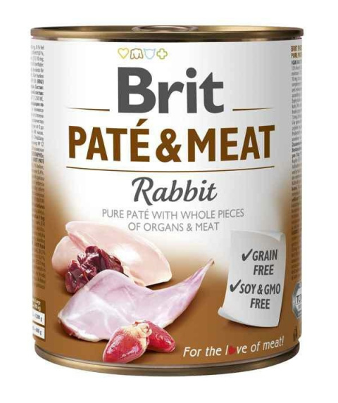 BRIT PATE&MEAT RABBIT puszka 800g