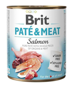 BRIT PATE&MEAT SALMON puszka 800g