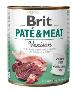 BRIT PATE&MEAT VENISON puszka 800g