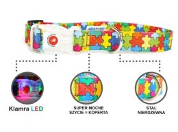 Matteo Obroża Klamra LED 20mm puzzle