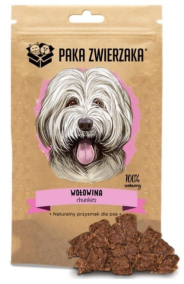 Paka Zwierzaka Chunkies Wołowina 100% 70g