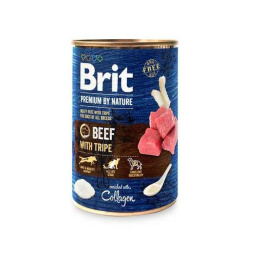 BRIT PREMIUM BY NATURE BEEF TRIPE, KOLAGEN puszka 400g