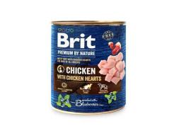 BRIT PREMIUM BY NATURE CHICKEN CHICKEN HEARTS, BLUEBERRIES puszka 800g