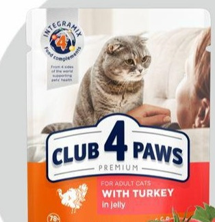 CLUB4Ł indyk w sosie saszetka 100g CLUB4Ł indyk w sosie saszetka 100g
