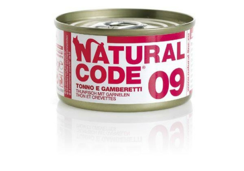 NATURAL CODE TUŃCZYK KREWETKI puszka 85g