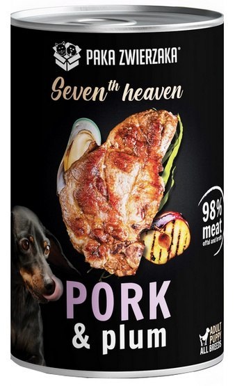 Paka Zwierzaka Seventh Heaven Pork & Plum puszka 400g Paka Zwierzaka Seventh Heaven Pork & Plum puszka 400g