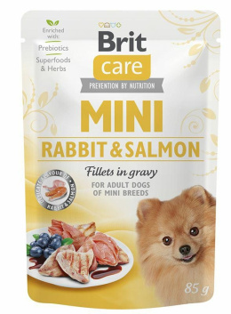 BRIT CARE MINI RABBIT & SALMON saszetka 85g