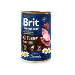 BRIT PREMIUM BY NATURE TURKEY LIVER, CAMOMILE puszka 400g