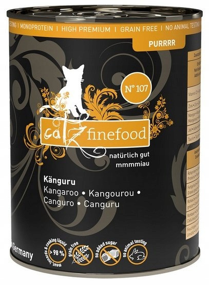 Catz Finefood Purrrr N.107 Kangur puszka 400g Catz Finefood Purrrr N.107 Kangur puszka 400g