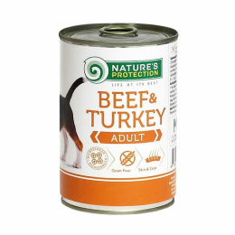 NATURES PROTECTION BEEF & TURKEY puszka 400g