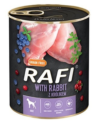 Rafi Pies Królik puszka 800g Rafi Pies Królik puszka 800g
