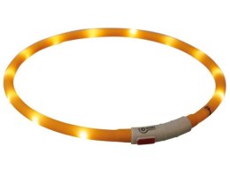 Trixie Opaska LED USB silikonowa XS-XL 70/1cm pomarańczowa