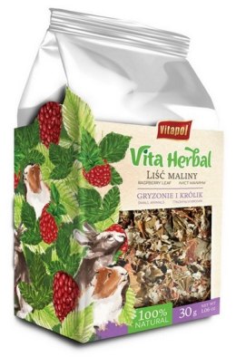 Vitapol Vita Herbal Suszone liście malin dla gryzoni i królika 30g