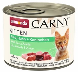 Animonda Carny Kitten Wołowina, Kurczak + Królik puszka 200g