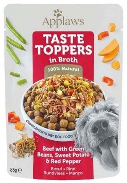 Applaws Taste Toppers Saszetka dla psa - wołowina, zielony groszek, bataty i czerwona papryka w sosie 85g