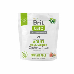 Brit Care Dog Sustainable Adult Medium Breed Chicken & Insect 1kg