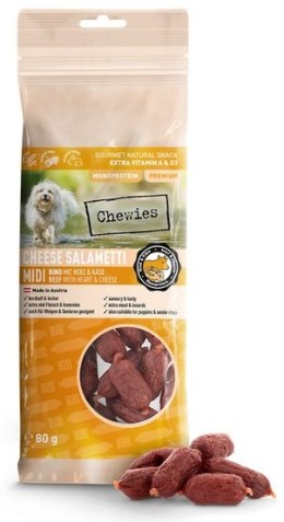 Chewies Cheese Salametti Midi wołowina z sercami & serem 80g