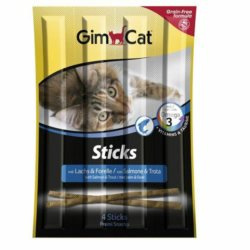 GIM CAT STICKS ŁOSOŚ & PSTRĄG 4szt. 20g