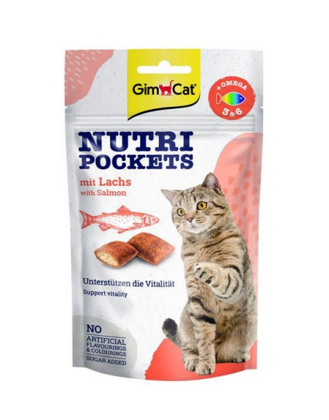 GIMCAT NUTRI POCK 60g OMEGA 3 6 ŁOSOŚ