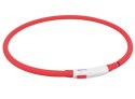 Trixie Opaska LED USB silikonowa XS-XL 70/1cm czerwona