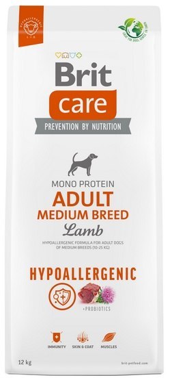 Brit Care Hypoallergenic Adult Medium Lamb 12kg