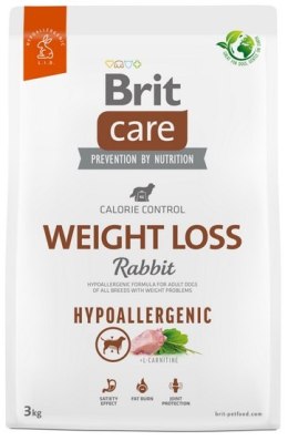 Brit Care Hypoallergenic Dog Weight Loss Rabbit 3kg