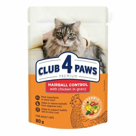 CLUB4Ł HAIRBALL CONTROL saszetka 80g CLUB4Ł HAIRBALL CONTROL saszetka 80g