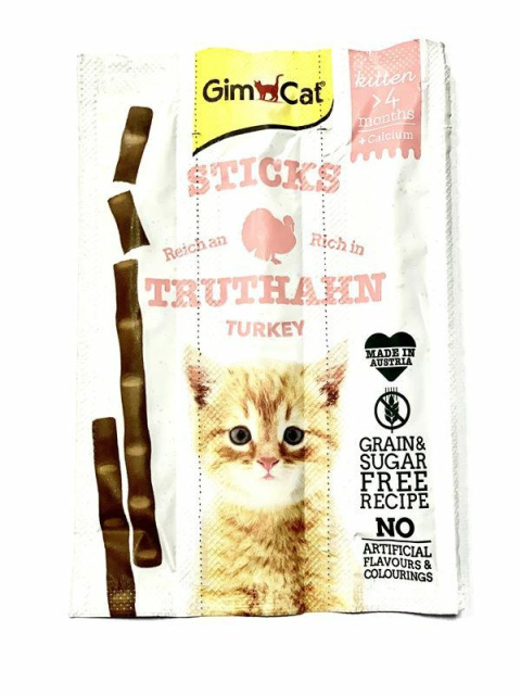 GIM CAT STICKS KITTEN z INDYKIEM 3szt. - 20g