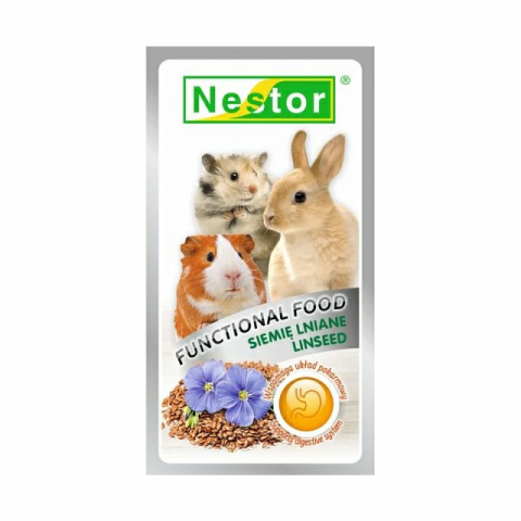 NESTOR FUNKCYJNA DLA GRYZONI I KRÓLIKÓW SIEMIE LNIANE 20g NESTOR FUNKCYJNA DLA GRYZONI I KRÓLIKÓW SIEMIE LNIANE 20g