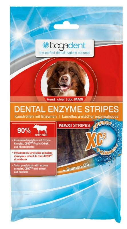 BOGADENT DENTAL ENZYME STRIPES MAXI przysmak p/osadom 100g