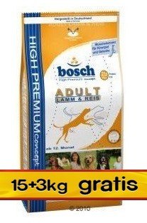 Bosch Adult Lamb & Rice 18kg (15+3kg)