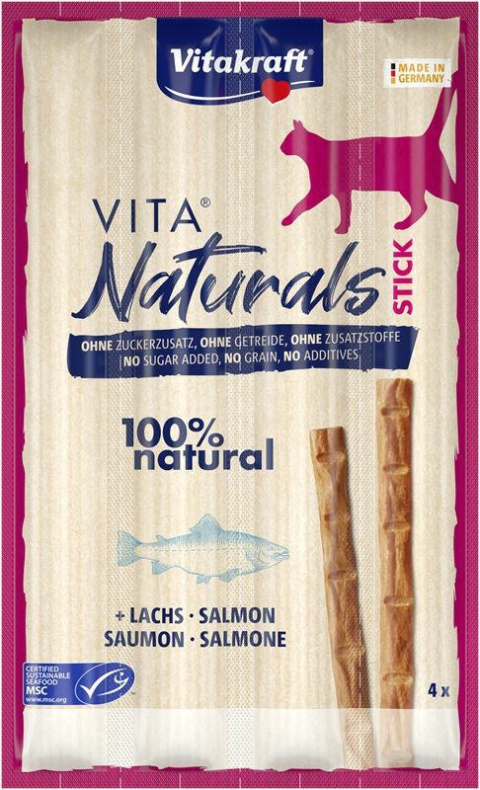 VITAKRAFT NATURALS STICKS SALMON