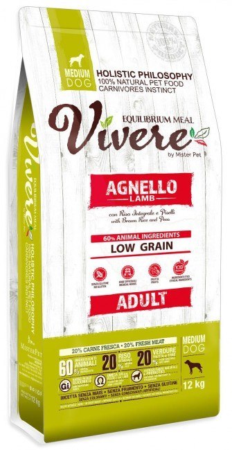 Vivere Dog Medium Adult Lamb 3kg Karma Monobiałkowa z Jagnięciną Vivere Dog Medium Adult Lamb 3kg Karma Monobiałkowa z Jagnięciną
