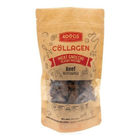 4DOGS KLUSKI Z WOŁOWINĄ Z DODATKIEM POROŻA 100g 4DOGS KLUSKI Z WOŁOWINĄ Z DODATKIEM POROŻA 100g
