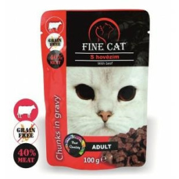 FINE CAT BEEF- ADULT GRAIN-FREE sasz. 100g