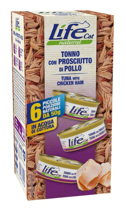 LIFE CAT MULTIBOX TUNA+CHICKEN HAM pusz. 6x50g LIFE CAT MULTIBOX TUNA+CHICKEN HAM pusz. 6x50g